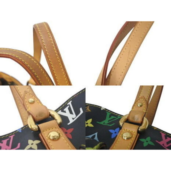 Louis Vuitton Aurelia GM Tote Bag Monogram Multi Noir Black Leather - Picture 4 of 8